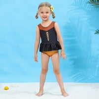 Djevojke dvodijelne ljetne kupaće kostime igraju Bikini kupaći odijelo Toddler Tankini Crvene 3 godine