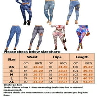 Prednjeg swwalk gamaše za ženske hlače sa visokim strukom Skinny tiskani jeggings Style-e XL