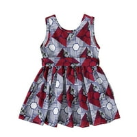 Sumemr haljine djevojke 3D Print Kids Digital afrička dashiki suknja Skate haljina višebojna 4y-5y