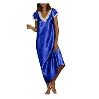 Kratka majica za spavanje Ženska kratka S0Leeve V CATHEWEWEWAS PAJAMAS LONG haljina noćne haljine za