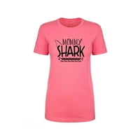 Shark Family Pamučna mješavina TEE Pink Bo - mama morski pas