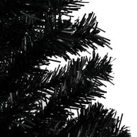 UBESGOO FT Full Prelit Umjetno božićno drvce sa LED-om i kugličnim setom, savjetima, LED lampica Umjetno božišta, crna