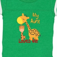 Inktastic moja tetka voli me žirafa poklon baby boy ili baby girl bodysuit