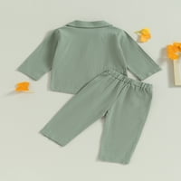 Thaisu Toddler Baby Boy Outfit Set dugih rukava prema dolje Majica TOWS Hlače Djeca 1- Y