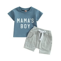 Toddler Baby Boy odjeća 3Y mamas dječaka majica kratkih rukava kratkim kratkim kratkim kratkim kratkim