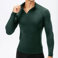 Košulje s dugim rukavima za muškarce Muškarci Muškarci Plus Velvet Fitness Odjeća Visoka elastična toplotna