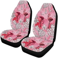 Set autohtona navlake za autoporno cvijeće Flamingo ptice Universal Auto Front sjedala Zaštitni za auto,