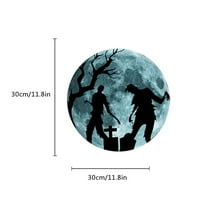 Halloween Glow zidne naljepnice 3D Moon Witch šišmiši sjaji u tamnim ukrasnim ukrasnim zidom