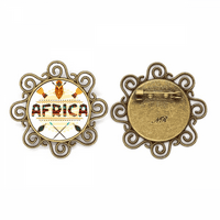 Afrika Fancy Text TOtem znakovi Cvjetni broš pinovi nakit za djevojčice