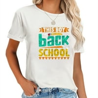 To se vraća u školsku klase u školsku stilsku žensku majicu sa grafičkim dizajnom - kratki rukav