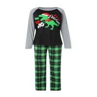 Gueuusu Dinosaur uzorak božićne porodice pidžame za porodicu