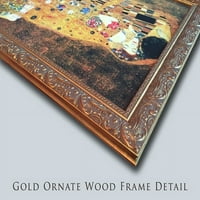 Sveučilište u Beču stropne slike, detalj koji prikazuje Hygieia Gold Ornate Drvo Fram Canvas Art by Gustav Klimt