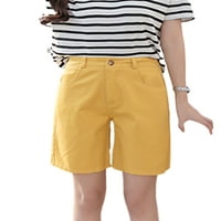 Niveer žene obične džepove kratke vruće hlače dame casual ljetni plažni kratke hlače Dugme za odmor Solid Color Hawaii Mini pant