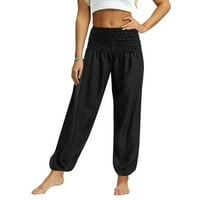 Akiihool ženske hlače ženske joge hlače meka udobno rastezanje ravnih casual pantalona koje rade vježbanje