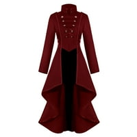 Ženska gotička vintage jakna 18. srednjovjekovni kaput gornji dugi rukav visoki nizak kaput s niskim