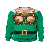 Cathery ružni božićni džemper za žene muškarci parovi unise smiješni 3D tiskani redovi plus pulover