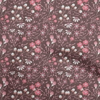 Onuone pamuk poplin smeđa tkanina i cvijet šivaći materijal za šivanje tiskane tkanine od dvorišta širokog
