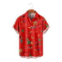 Hawaii tema majica meka odjeća za kratki rukav za muškarce sa džepom prsa
