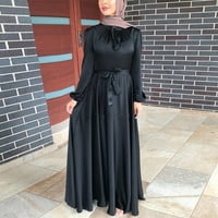 Haljina Boho Maxi za žene Ženska Ležerna haljina Čvrsta haljina Abaya Elegantna haljina Arap Kaftan