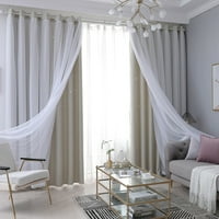 Moyouny dvostruka prekrivač prekrivača prekrivanja šuplje prostora za potamnjenje zavjesa dnevna soba