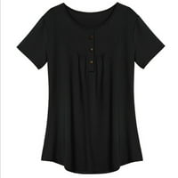 Ženske majice kratki rukav vrhovi Bluze Regularne fit t majice Pulover tinejdžeri vrhovi čvrste majice