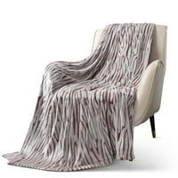 Flannel Fleece baca za kauč Zebra pokrivač crno bijelo nejasno lagano toplo ugodno udobno mekano pokrivač