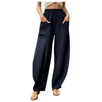 Ženske hlače Ležerne ženske ležerne bagerijske džepne hlače modne pantalone za repute Kombinezone pamučne