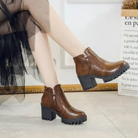 High-Heetes Mid-Calf čizme, jesen i zimska djevojka mekane dnevne kaubojske čizme za hodanje cipele