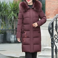 Ženske zimske jakne Fau kožna jakna Žene Žene Zimske plus veličine Srednja dužina Tanka podstavljena