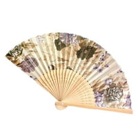 Vintage bambus preklopni ručni ventilator cvijeća kineski plesni zabavni džepni pokloni uredski materijal