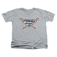 Superman DC stripovi prekriženi bejzbol šišmiši za odrasle V-izrez T-majica Tee