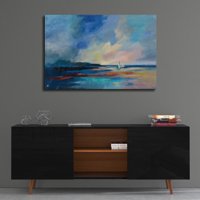 Epic Art 'ultramarinsko more i nebo' Silvia Vassileva, akrilna staklena zida Art, 36 x24