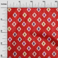 Onuone pamučne kambric crvena tkanina Afrički Aztech šiva zanatske projekte Tkanini otisci na široko dvorište