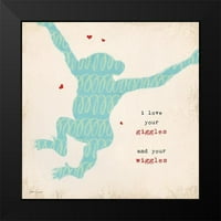 Marrott, Stephanie Crna Moderna uokvirena muzejska umjetnost Print pod nazivom - Volite svoje Wiggles