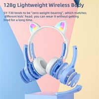 Sjajne LED slatke mačke uši slušalice Bluetooth bežične stereo muzičke slušalice sa mikrofonom Sy-T30