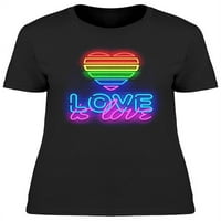 Ljubav je ljubavna neon majica žene -Image by Shutterstock, ženska velika