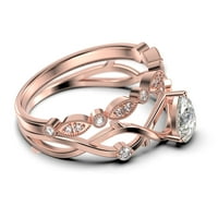 BOHO & HIPPIE 1. KARAT KAREL CUT Diamond Moissite Jedinstveni zaručni prsten, vjenčani prsten, inspiriran