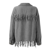 Ženske jakne modne vrhove odjeća Ležerne prilike navraćaj Corduroy Elegantni dugi rukavi Nazovi Jednokriveni