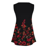 Bvanrty ženski boho cvjetni ispis klirenca bluza V izrez Camisole Ljetna odjeća za odmor Vintage Country