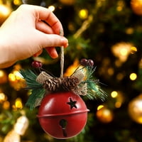 Početna Dekor Božić viseći drveni zvoni za odmor Metal Dekorativno Božićno zvono Jingle ukras Otvoreni