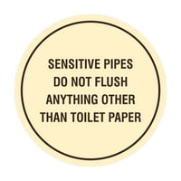 Cijevine osjetljivih na krug ne ispiraju ništa drugo osim znaka toaletnog papira - mali