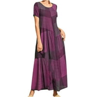 USMIXI Formalne haljine za žene plus veličina modna labava točno swingwed ljuljačka vintage grafički