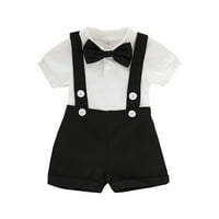 Baby Solid superderi Shorts Set remen Outfits Boys Gentleman ROMPER Boys Outfits & Set Baby odjeća