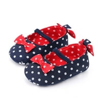 HUNPTA TODDLER Cipele Toddler Baby Bowknot Polka Dot Slatka mekani proklizavajuće cipele za šetnju prewalker