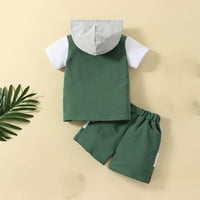 Vivianyo HD odjeća za dječake Čišćenje djece Dječje dječake Moda Slatka kratki rukav Solid Bool Bool