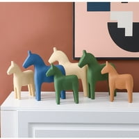 Morandi drveni konjički ukras umjetnički minimalistički ukrasite drvene konje ukrase