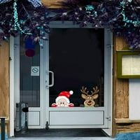 Santa Elk Božićni PVC statički naljepnica uljepšavaju kućni dekor Godina novih staklenih prozora Flake
