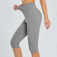 Ženske kratke hlače s džepovima Žene za dužinu koljena Capris gamaše za casual joga vježba vježba sa