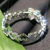 SKPBlutn prstenovi za žene djevojke vole srce dijamant bakrene šuplje u obliku pune ljubavne vodene